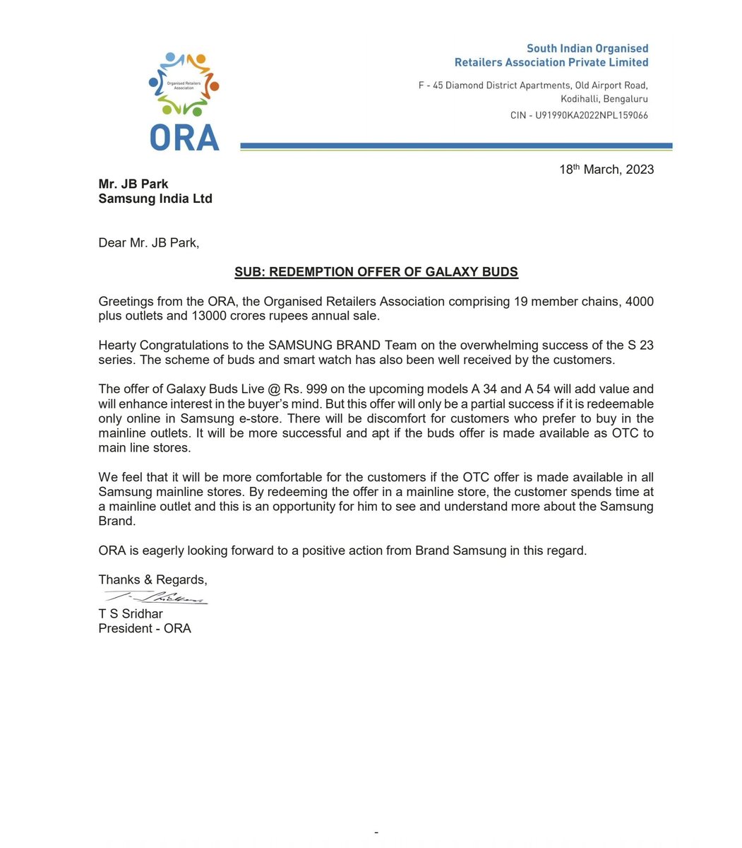 AimraIndia's tweet photo. @SamsungIndia is directing customers to their e-commerce site, https://t.co/4obMnn23WR, to redeem the offers for products bought from retail stores. This practice breaches trust &amp; must stop.@Samsung should refrain from engaging in such unethical &amp; unfair practices. @rohitksingh https://t.co/2XNvO8uYMv