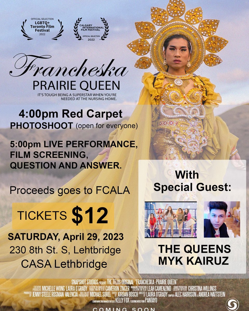 gonzagaYutrago's tweet photo. #yql #lethbridge #LGBTQA #filmscreening @STORYHIVE #storyhives #telusoriginal @SnapshotStudio5
Tickets
https://t.co/bJAY2Xlm7R https://t.co/dJBZw8Zbm8