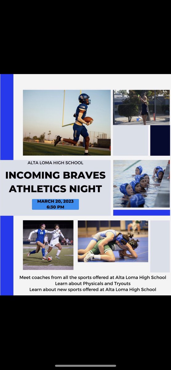 Calling all Future Braves‼️‼️
<a href="/AltaLomaJH/">Alta Loma Junior High</a> <a href="/vjhvikings/">Vineyard Vikings</a> <a href="/AltaLomaHigh/">Principal</a>