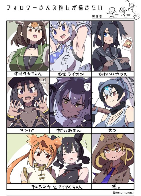 #けものフレンズ8周年記念に好きなキャラを貼ろう
かためたやつ 