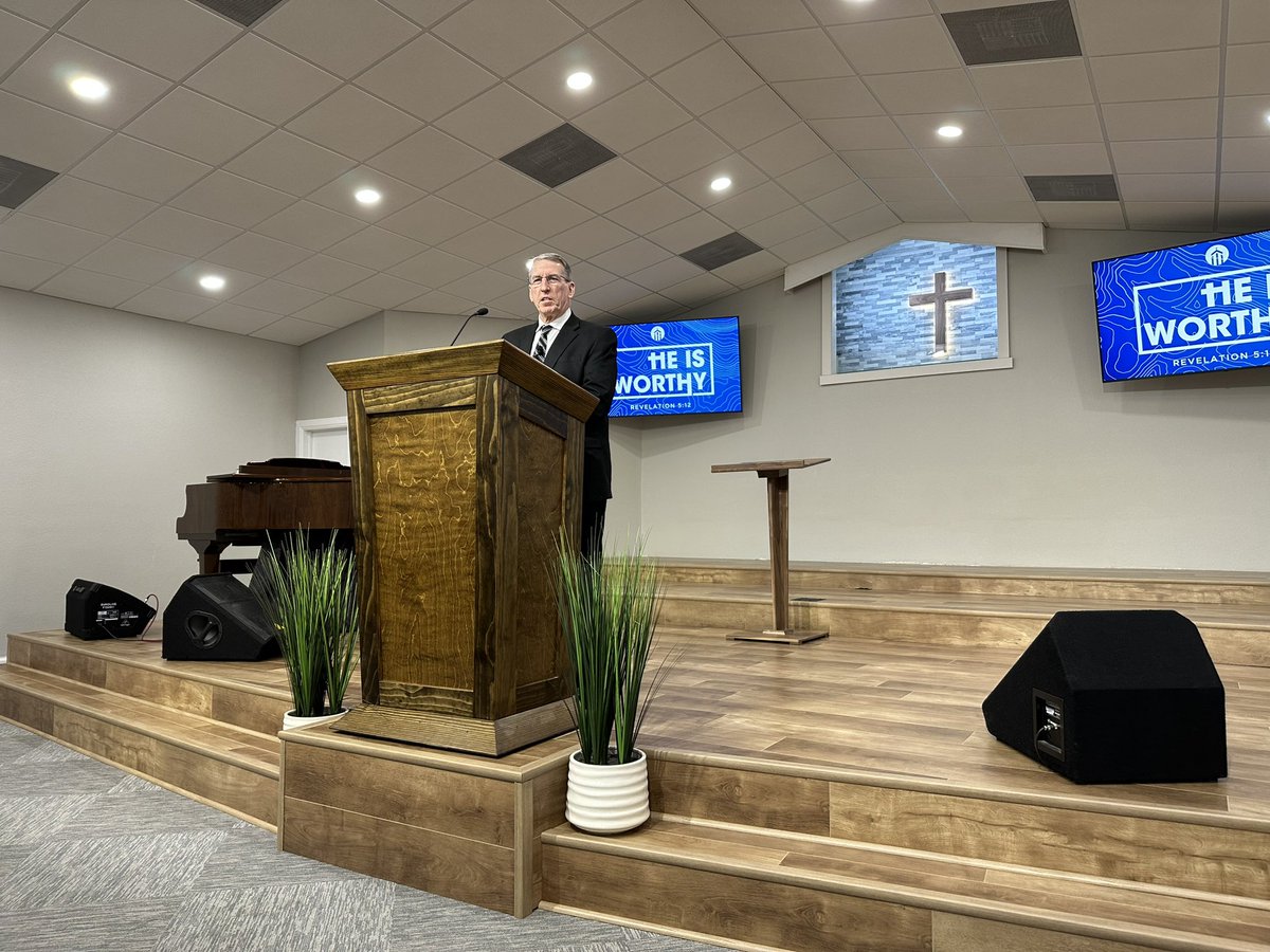 Excellent services today. Exciting to see God continue to grow this place physically and spiritually! Come join us tomorrow through Wednesday at 7pm if your in the DFW area here at Tabernacle Baptist in Arlington. #Revival2023 #HeIsWorthy