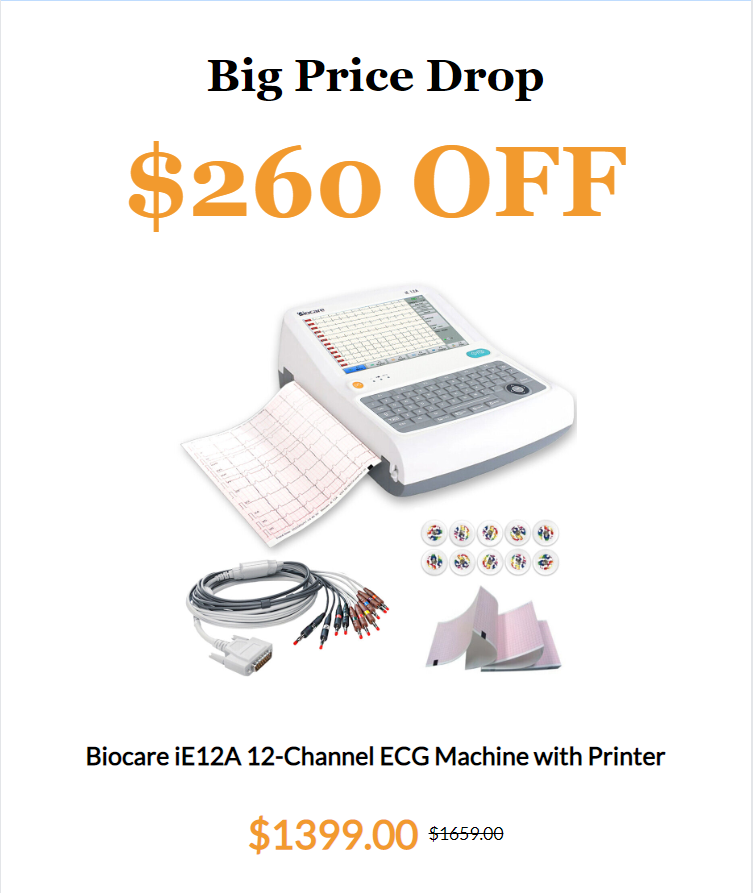 Wellue1's tweet photo. 🤩Big price drop!
👍Portable 12-channel high-end ECG machine with interpretation&amp;printer,  for community health centers, healthcare institutes, family practices, clinics. 
🥳Save $260 on your purchase, learn more https://t.co/sL1N5x8ds0
#ECG #Cardiotwitter #Cardiology #CardioEd https://t.co/JHRnHDH2B7