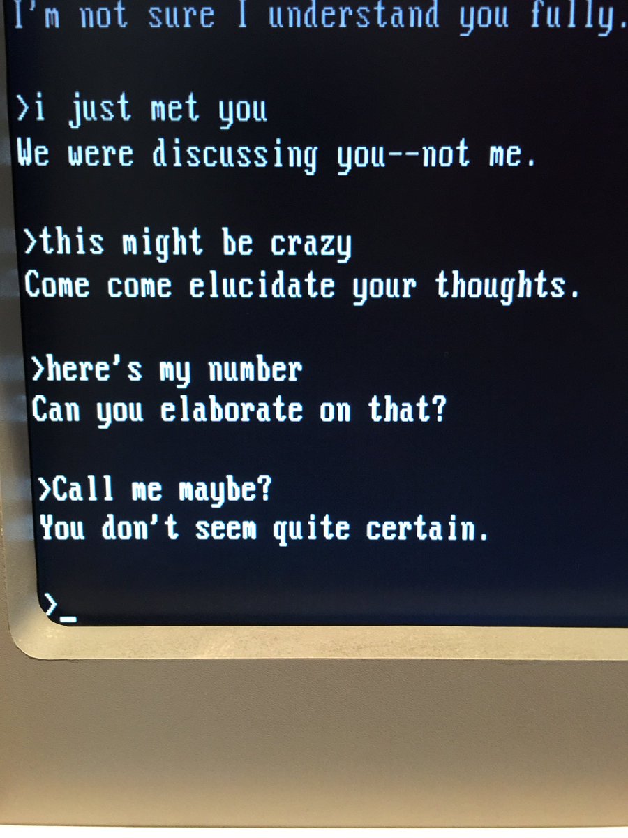 We were so young and naive once, #ChatGPT. The world was so Carly, Rae &amp; Jepsen.