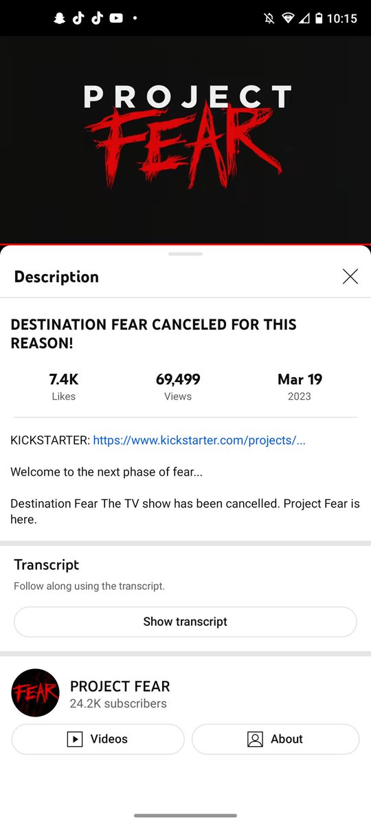 traphousepower's tweet photo. Everyone go subscribe to this YouTube channel and help out if you can! 
I loved Destination Fear, but I know this show you guys are going to give us next will be even better @chelsealaden @dakotaladen7 @tanner_wiseman @alexschroeder4 !!!! I'M SO EXCITED!!! https://t.co/mDb4BAkdvX