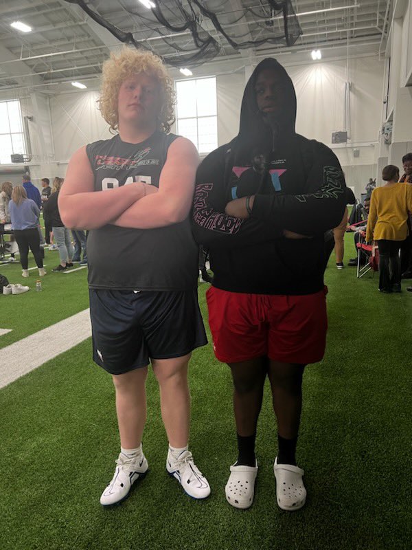 LandonMac2024's tweet photo. Had a great time at The Next Level Camp today with my @NHSRecruits brother @CharlesMugo52, went 11-0 in 1on1 competition and was named a top 5 lineman. @schutzac @coach_bpoe @kinchen_donald @CoachZAllen @Coach_Indy https://t.co/MydT4naBdP