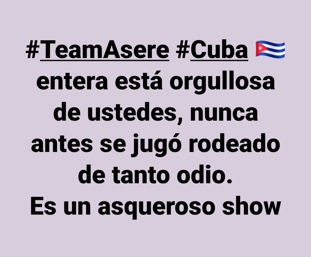 #TeamAsere y bien. El odio no puede contra el amor y aquí se ama de verdad. #Cuba 🇨🇺