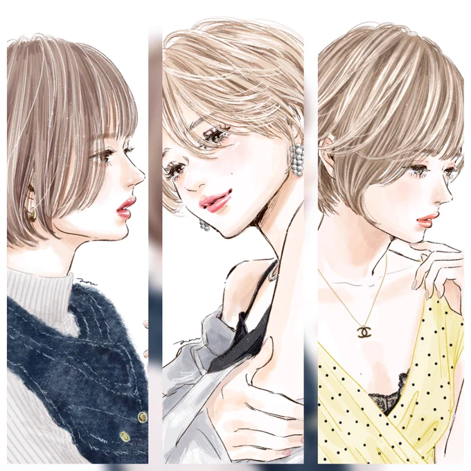 short hair illustration job#4.5.6gm~! 