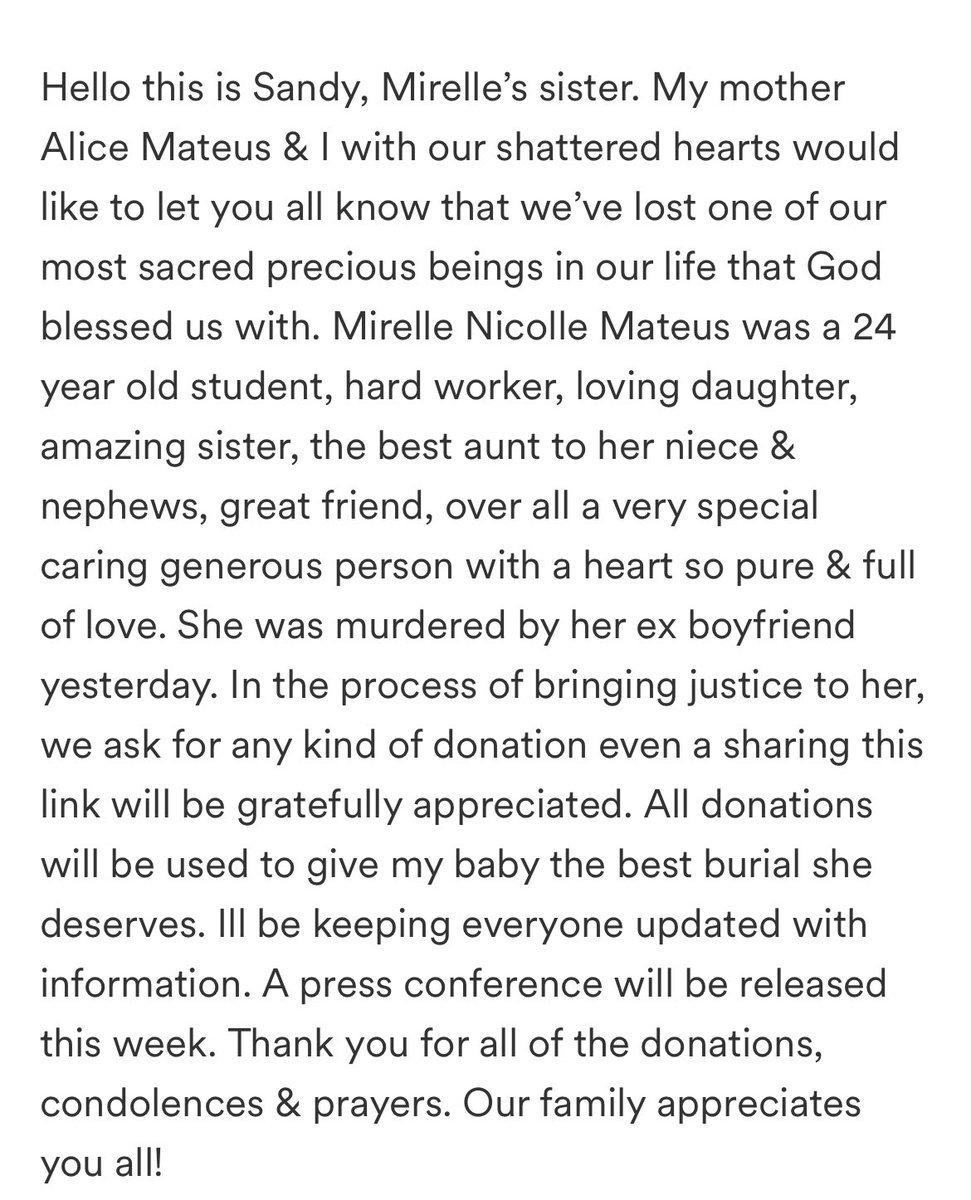 melancholyhiIl's tweet photo. thought id post on here as well. we unfortunately lost my cousin due to domestic violence. anything helps, even a share. tysm. 

https://t.co/uIBcTRqxJE https://t.co/1pdZ27MHWd