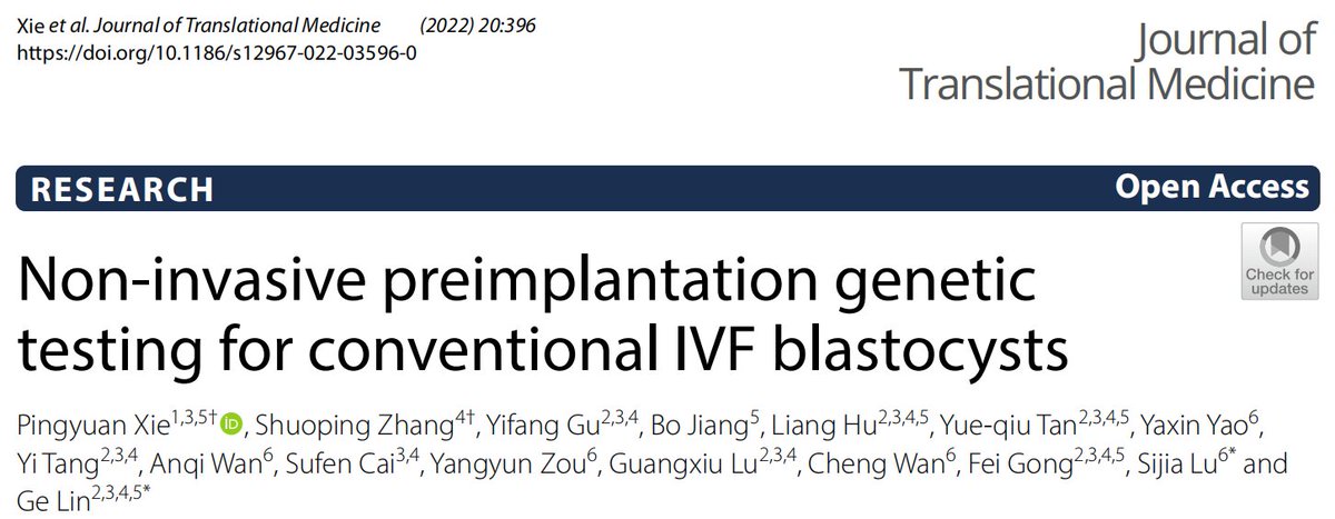 Our research results preliminarily confirm that the niPGT approach using SCM from conventional IVF has comparable performance with ICSI and might broaden the application scope of niPGT.
Full Article: 【金山文档】 1
kdocs.cn/l/cu1aIVF0RE2Z