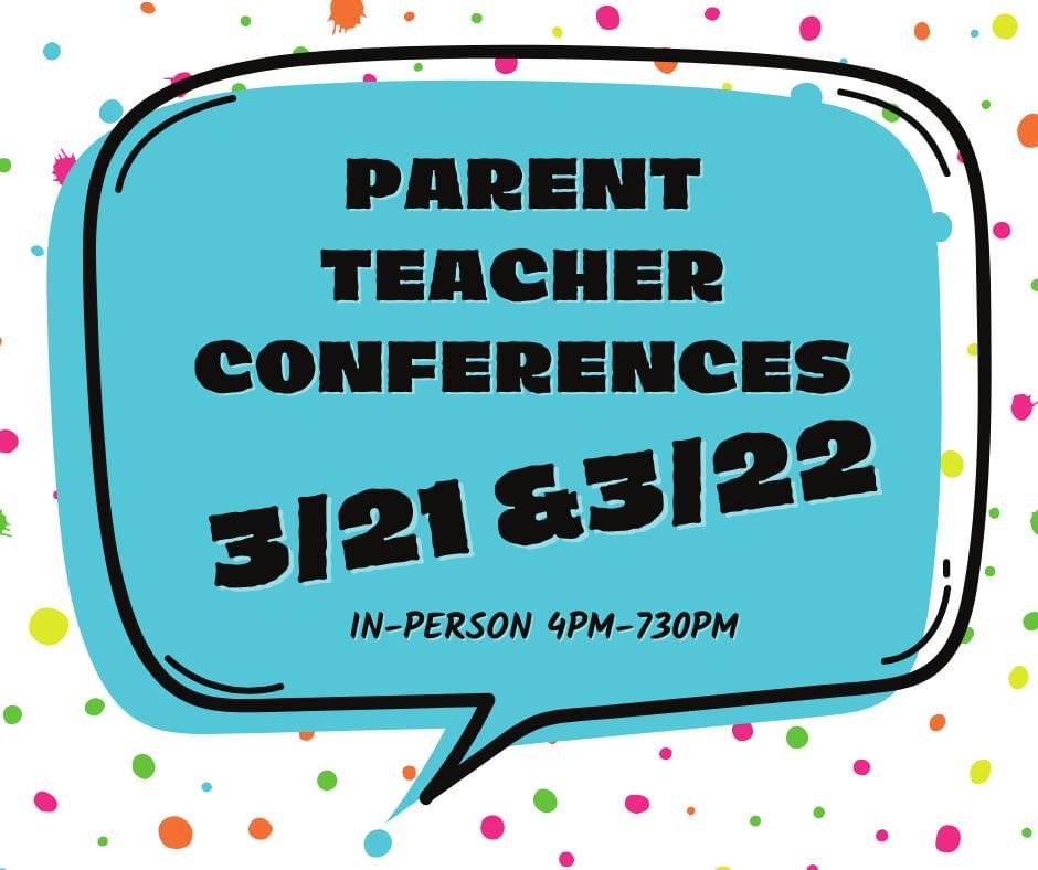NWMS_Knights's tweet photo. Join us in-person Tuesday, March 21 and Wednesday, March 22 from 4:00 pm-7:30 pm for Parent Teacher Conferences! https://t.co/Tu4krSnITq