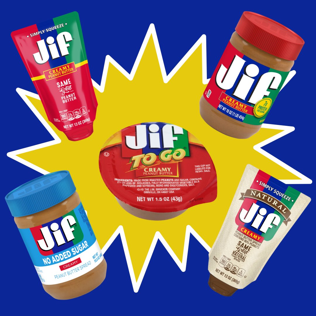 So many options! What's your favorite way to enjoy Jif peanut butter?
#JIF #peanutbutter #jifpeanutbutter #peanutbutterlover #ThatJifingGood