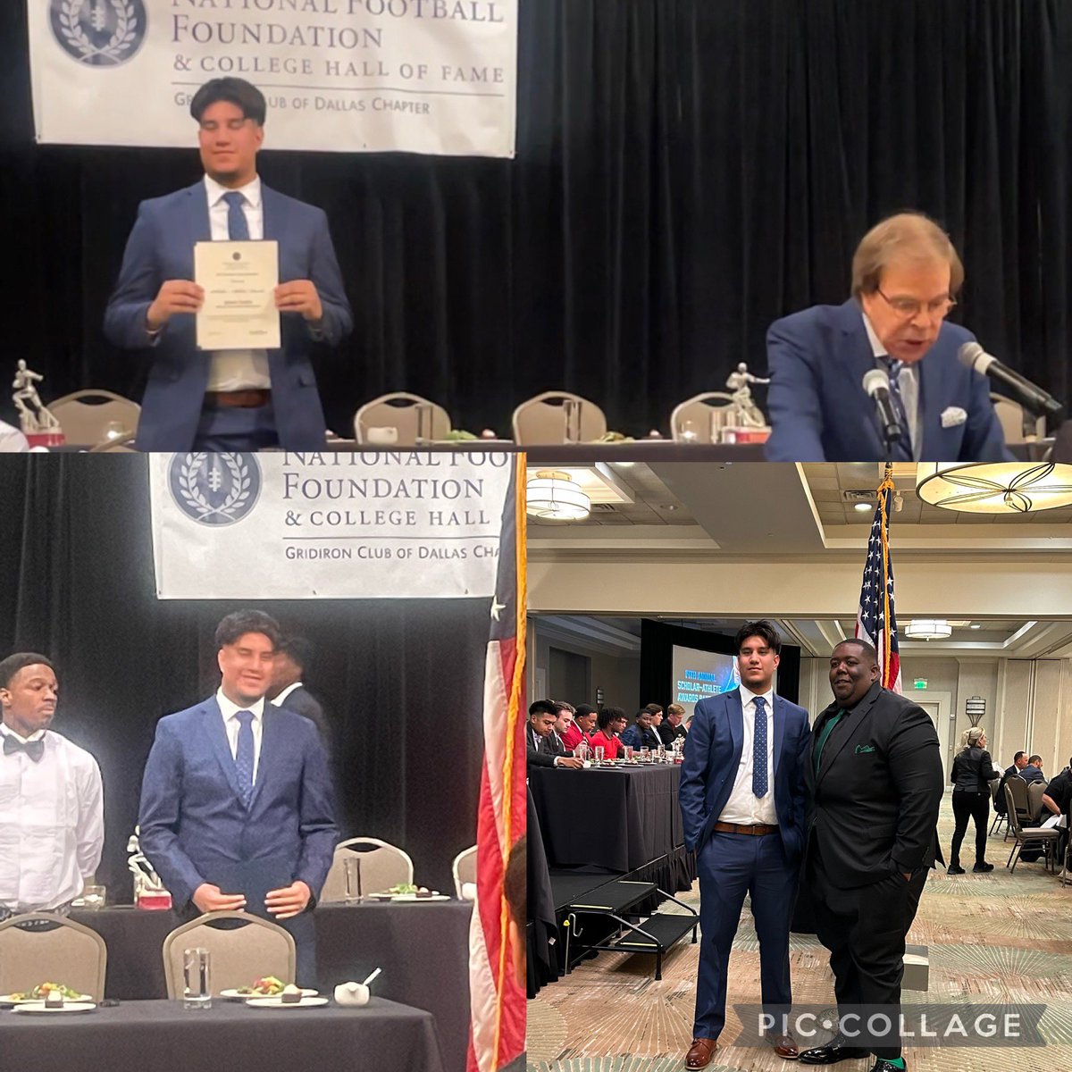 Adams_Football's tweet photo. Great Way To Finish Off An Amazing Career As A Student Athlete At @BryanAdamsHS Jason Cueto Is The Epitome Of How We Want Our Student Athletes Representing Our Program Thanks @DallasNFF For A Wonderful Night Celebrating Student Athletes #GreatStateOfBA #MakingOurBrand https://t.co/TdOCg8NxqN