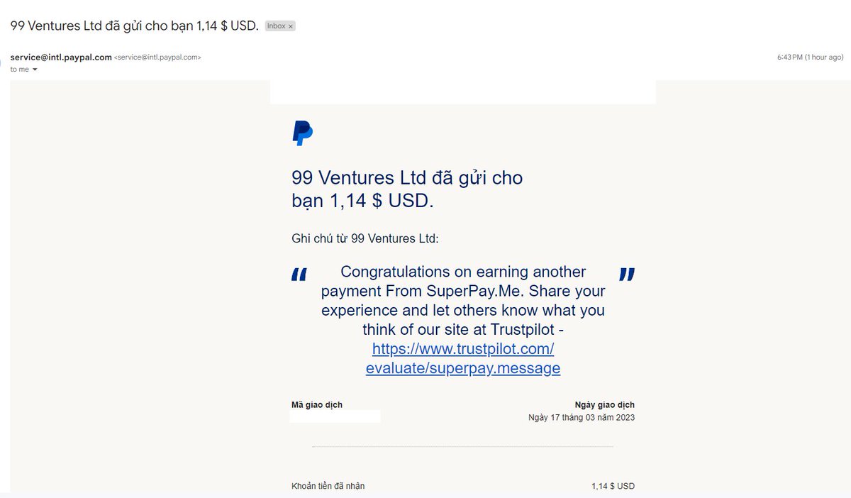 _mrcoin's tweet image. SuperPay is a Get Paid to (GPT) site that offers you points for completing surveys, online offers, watching videos, and clicking on ads.
You can withdraw your money to paypal within 8 hours or less.
Join now superpay.me/?refid=2177664
New payment received.