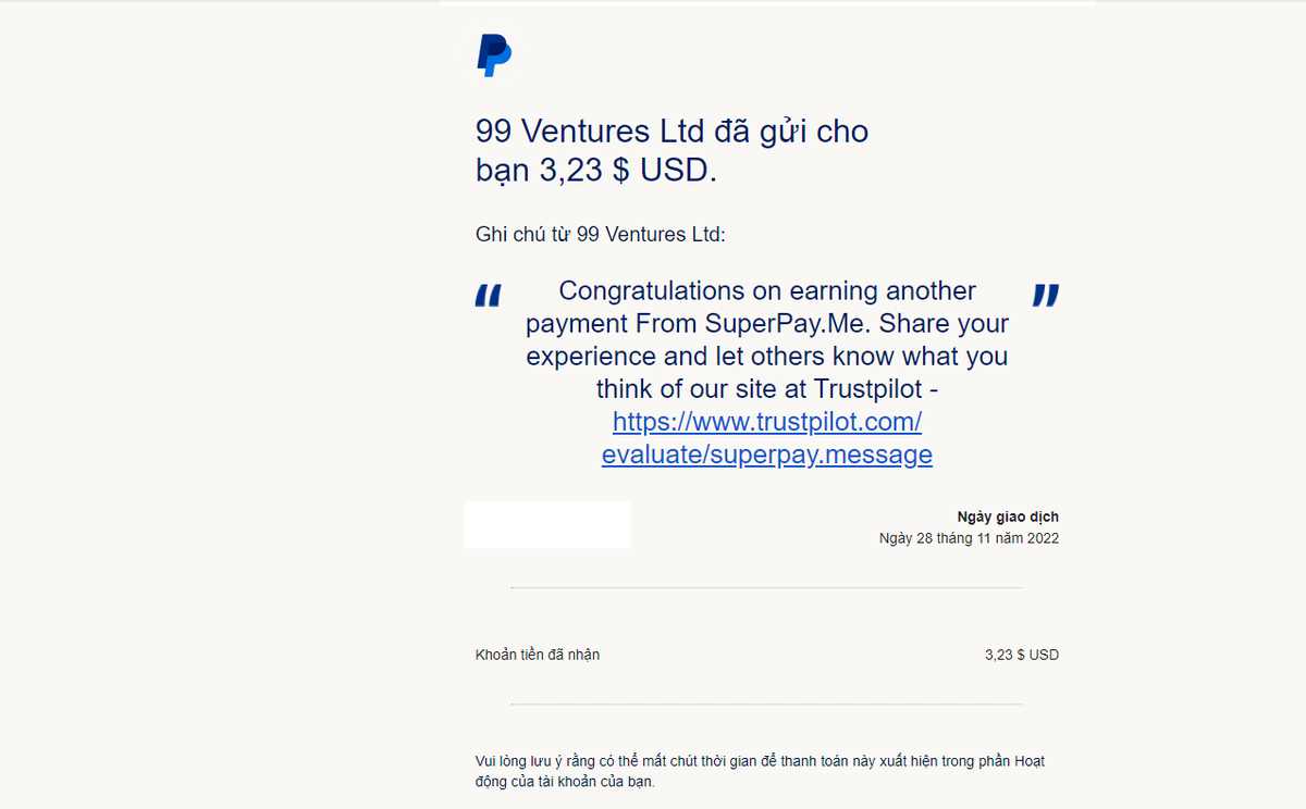 _mrcoin's tweet image. SuperPay is a Get Paid to (GPT) site that offers you points for completing surveys, online offers, watching videos, and clicking on ads.
You can withdraw your money to paypal within 8 hours or less.
Join now superpay.me/?refid=2177664
New payment received.