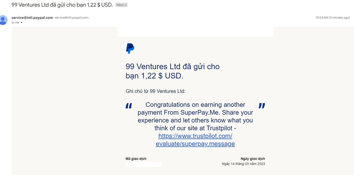 _mrcoin's tweet image. SuperPay is a Get Paid to (GPT) site that offers you points for completing surveys, online offers, watching videos, and clicking on ads.
You can withdraw your money to paypal within 8 hours or less.
Join now superpay.me/?refid=2177664
New payment received.