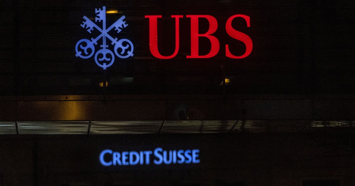 Reuters's tweet photo. Credit Suisse takeover, central bank action calm jittery markets https://t.co/GxRcHMKy5m https://t.co/kYcJlDagdJ