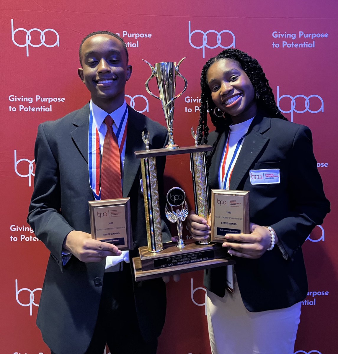 Thank you to <a href="/MetroNorthChamb/">MetroNorth Chamber</a> President Lori Higgins for working with our Presentation Management Team.  They are now State Champions and will be competing at Nationals!  The judges enjoyed hearing your thoughts on the topic! <a href="/mnbpa/">Minnesota BPA</a> <a href="/BPAconnect/">Business Professionals of America</a> <a href="/AHSchools/">Anoka-Hennepin</a> <a href="/BlaineHS/">Blaine High School</a> #bpaallday