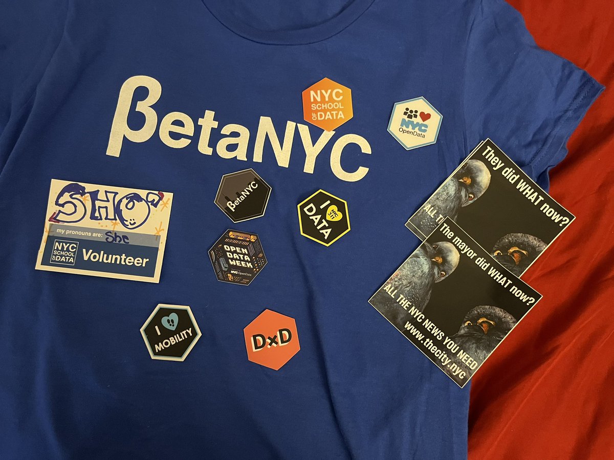 It was undeniably my pleasure to participate in this year’s #NYCSoData for #OpenDataWeek as a volunteer. Finally got to meet my data heroes I’ve only known online the last few yrs + collected & added new hexes for my MacBook. Was just like a Disneyland to me🐭🤩😂 Thanks @BetaNYC