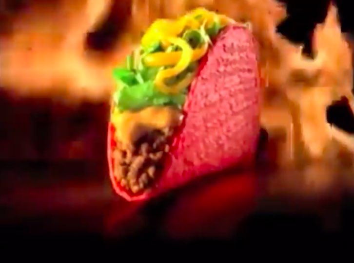 RetroNewsNow on Twitter "🌮Taco Bell’s Volcano Taco with Spicy Lava