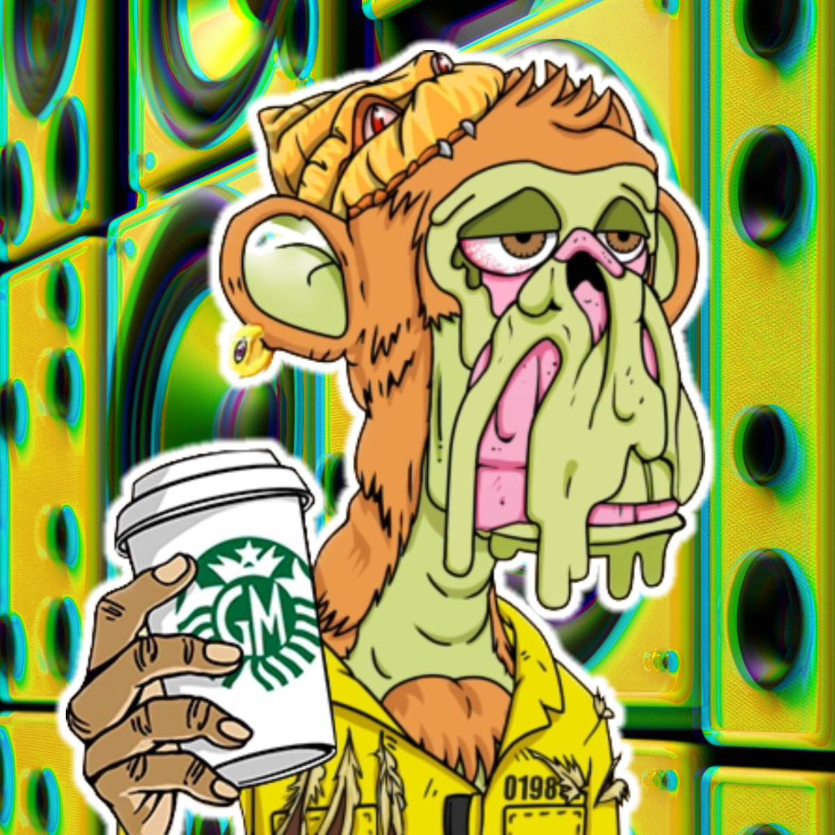 sepa's tweet photo. Gm to the web3 cult ☀️ and happy mutant monday 🧪🦧 💚 https://t.co/wevJZJZS7n