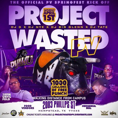 javenwheaton's tweet photo. Make sure yall there lets get turnt🔥🔥🔥
#projectwastedpv #PVSpringfest2k23 https://t.co/6tHbPJiU1n