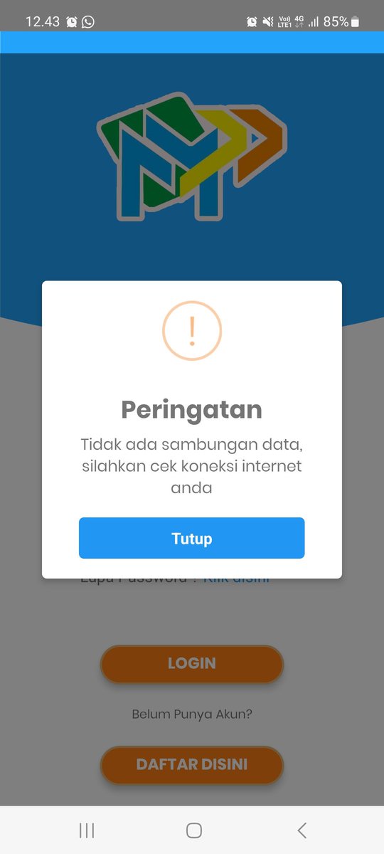 Bernessa19's tweet photo. @dkcplkabbekasi tidak bisa ambil antrian di aplikasi mpp.. padahal koneksi internet ada, sudah sampai hapus aplikasi dan instal ulang, sudah restart hp tetap tidak bisa.. Internet aktif lancar.. https://t.co/y4P8Le0GjQ