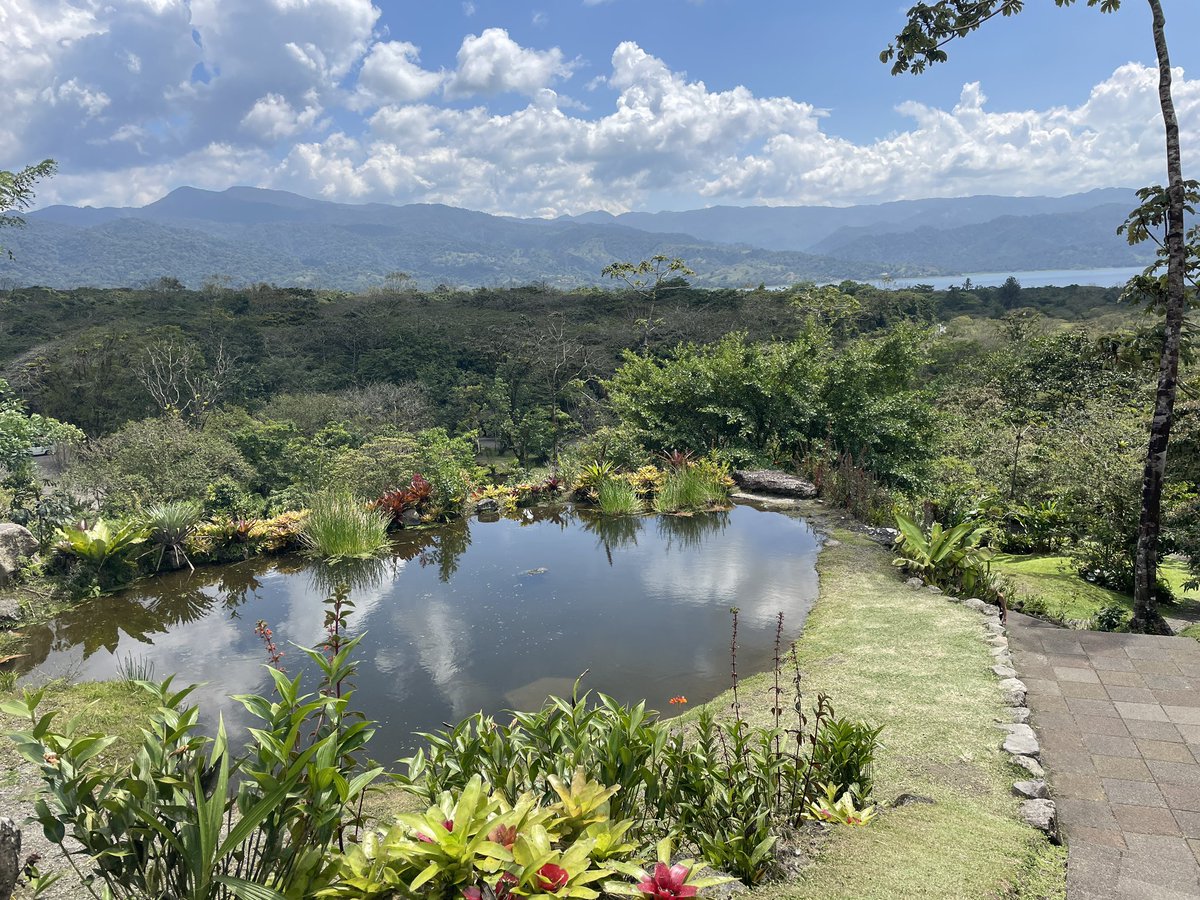 Day 9 was a workout! We started by kayaking Lake Arenal, followed by a 3 hr hike through the lava fields. The views from the top made it all worth it! With an incredible lunch with volcano views no one was ready to leave! #SaintsAbroad