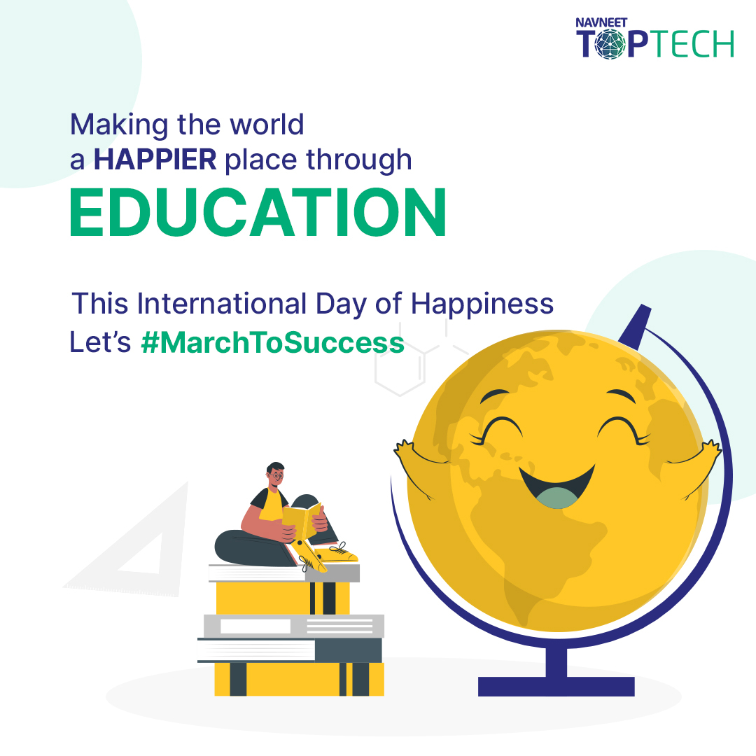 navneettoptech's tweet photo. #NavneetTopTech is dedicated to offering innovative digital solutions so that teachers, students & parents - everyone can #MarchToSuccess and be their HAPPIEST selves.
This #InternationalDayOfHappiness, we vow to add more joy to your life through EDUCATION. https://t.co/4frsq1g2sq