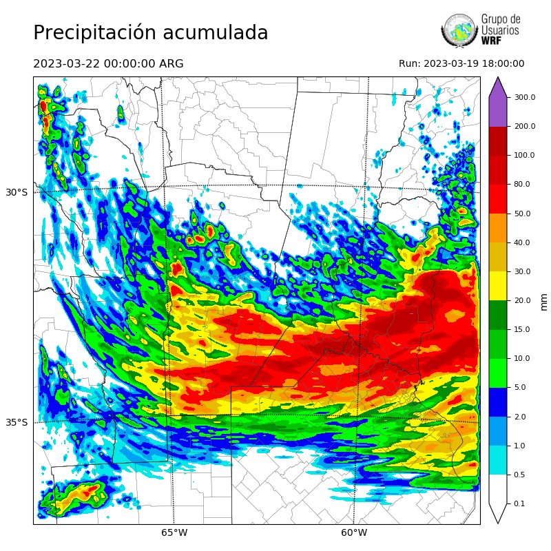 GrupoRadarCBA's tweet image. El #Lunes la acción comenzaría en SdC pasado el mediodía. A la tarde/noche se generalizarían las activaciones. Buenas chances de #tiempoSevero al S/SE provincial (zona de marcada en la fig1). Algunos acumulados muy importantes entre lunes y martes (ver fig2). Actualizaremos!