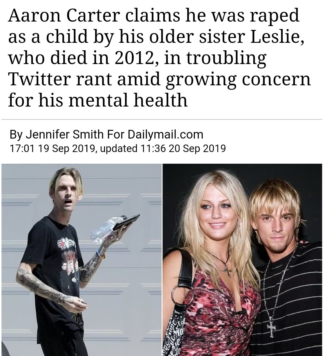 Ariel on Twitter "Aaron Carter who was another sexually exploited