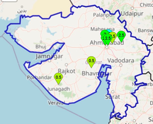 WesternIndiaWX's tweet image. Rain Last 24 hours mm in Gujarat 👇👇

Gandhinagar :  28.0mm

Gandhinagar-kalol :  3.0mm

Ahmdabad : 2.5mm

Ahmdabad -mc : 2.5mm

Sabarkanth-byad : 2.5mm

Gandhinagar-dehgam : 0.5mm

Junagadh : 0.5mm

Botad-barvala : 0.5mm

#Gujarat #rainfalldata #imd #rain