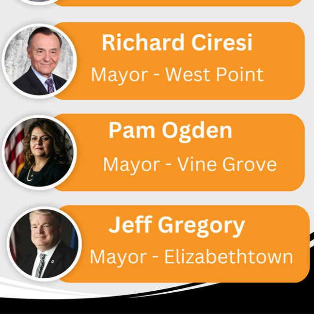 RadcliffSBA's tweet photo. Radcliff Small Business Alliance will host Mayor Duvall of Radcliff, Mayor Ogden of Vine Grove, Mayor Ciresi of West Point, and Mayor Gregory of Elizabethtown at our monthly meeting on Tuesday, March 21st at 12:00PM. Membership is not required to attend. https://t.co/SRYwC45T34