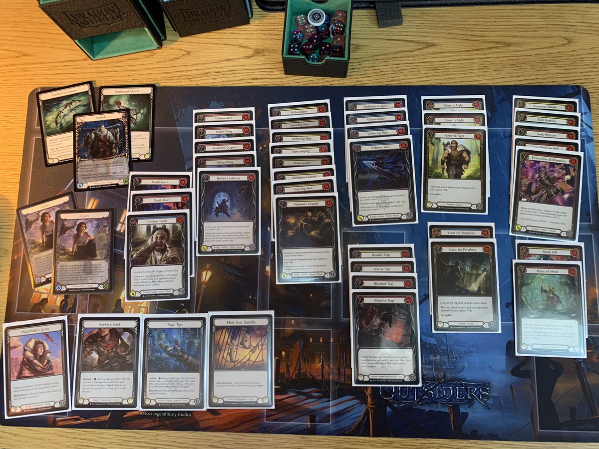 junevioletaino's tweet image. 4-0’d my second prerelease :) My pool leaned Riptide just enough (squeaked by on red arrows). I had some close games where peace of mind 100% saved me 😌 deathtouch is the limited mvp by a MILE - 2 W’s this weekend🥰 #fab #fabtcg #fabOUT