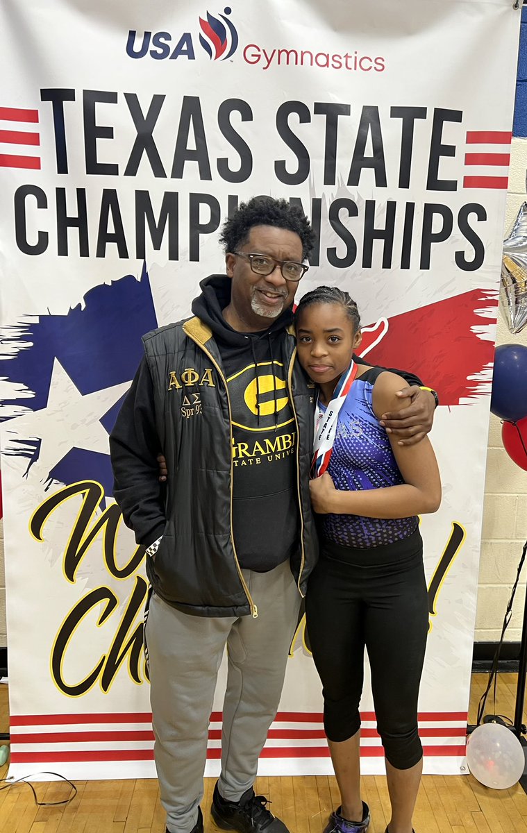 winfredmoore6's tweet photo. My favorite gymnast topped off her Spring Break by finishing 3rd in both the vault and floor exercise in the Texas State Championships this weekend. She won the floor Regional Championship last year in Colorado. She moved up a couple of levels and still made the podium!#girldad https://t.co/aenGiEb1d4
