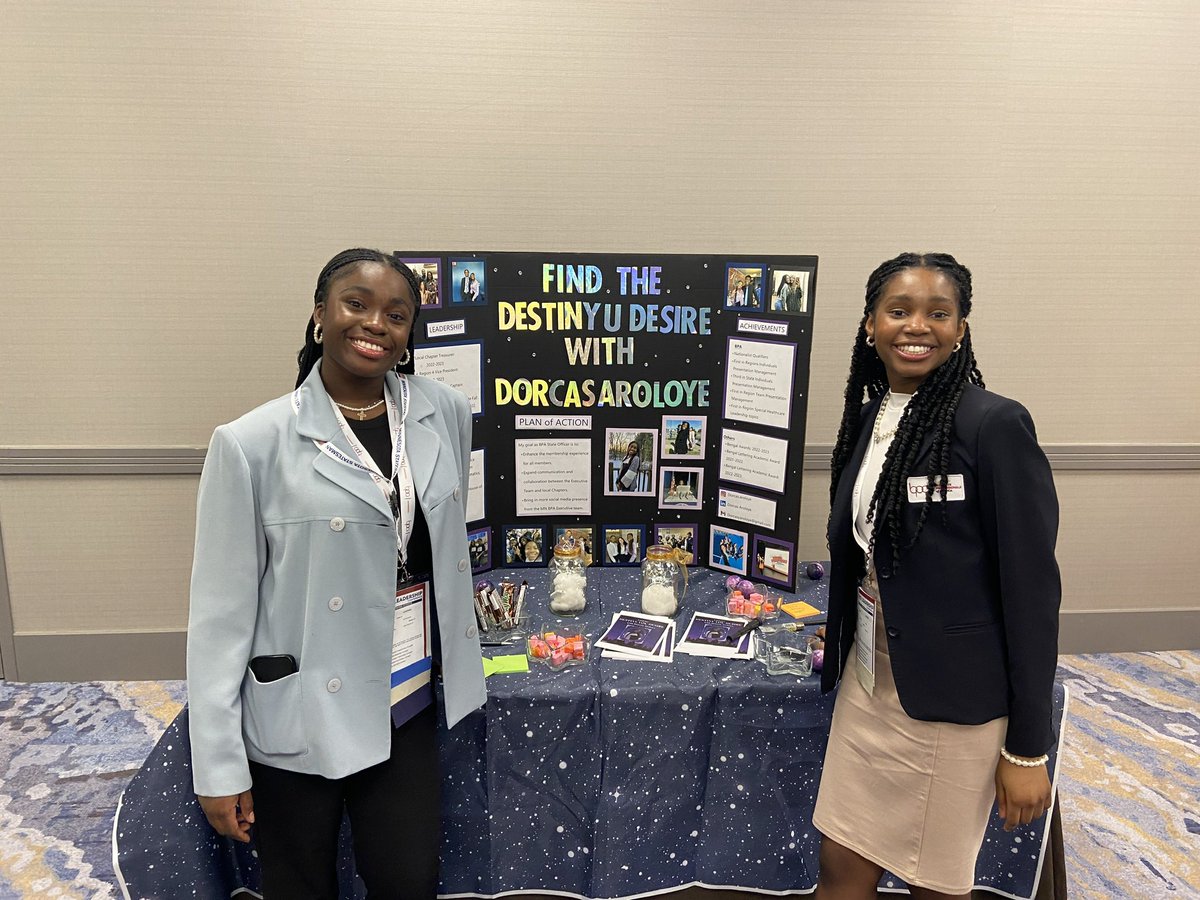 blainebpa's tweet photo. We are proud to announce the 2023-2024 State BPA President Dorcas Aroloye and VP of Development Silas Murangiri.  Both juniors at @BlaineHS and in the @BlaineCEMS program.  You have made our chapter proud! @BPAconnect @region4BPA @AHSchools #bpaallday #discoveryourpurpose https://t.co/zPdPGMrUMb