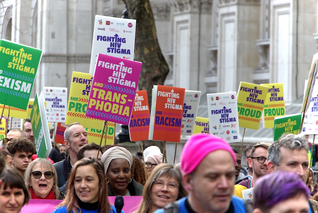FurnerStephen's tweet photo. The 2023 Fighting HIV Stigma march heading up Whitehall to Trafalgar Square.

#hivstigma #hiv #hivawareness #hivpositive #hivprevention #wellbeing #mentalhealth #stigma
#hivstigma @britishhivassoc @bashh_uk @thtorguk @nationalaidstrust #fightinghivstigma #fighthivstigma https://t.co/vPunJyedp9