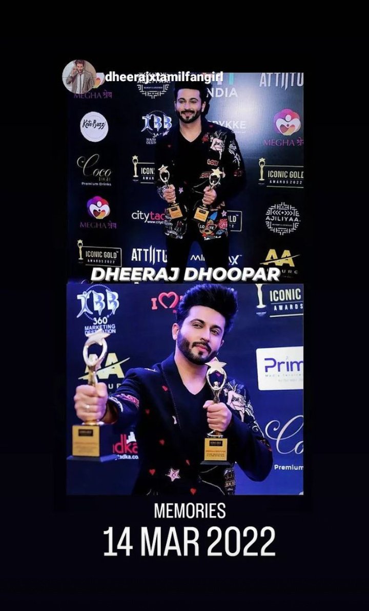 Throwback of last year #IconicGoldAwards #dheerajdhoopar #dd #dheerajxfangirl #him💕