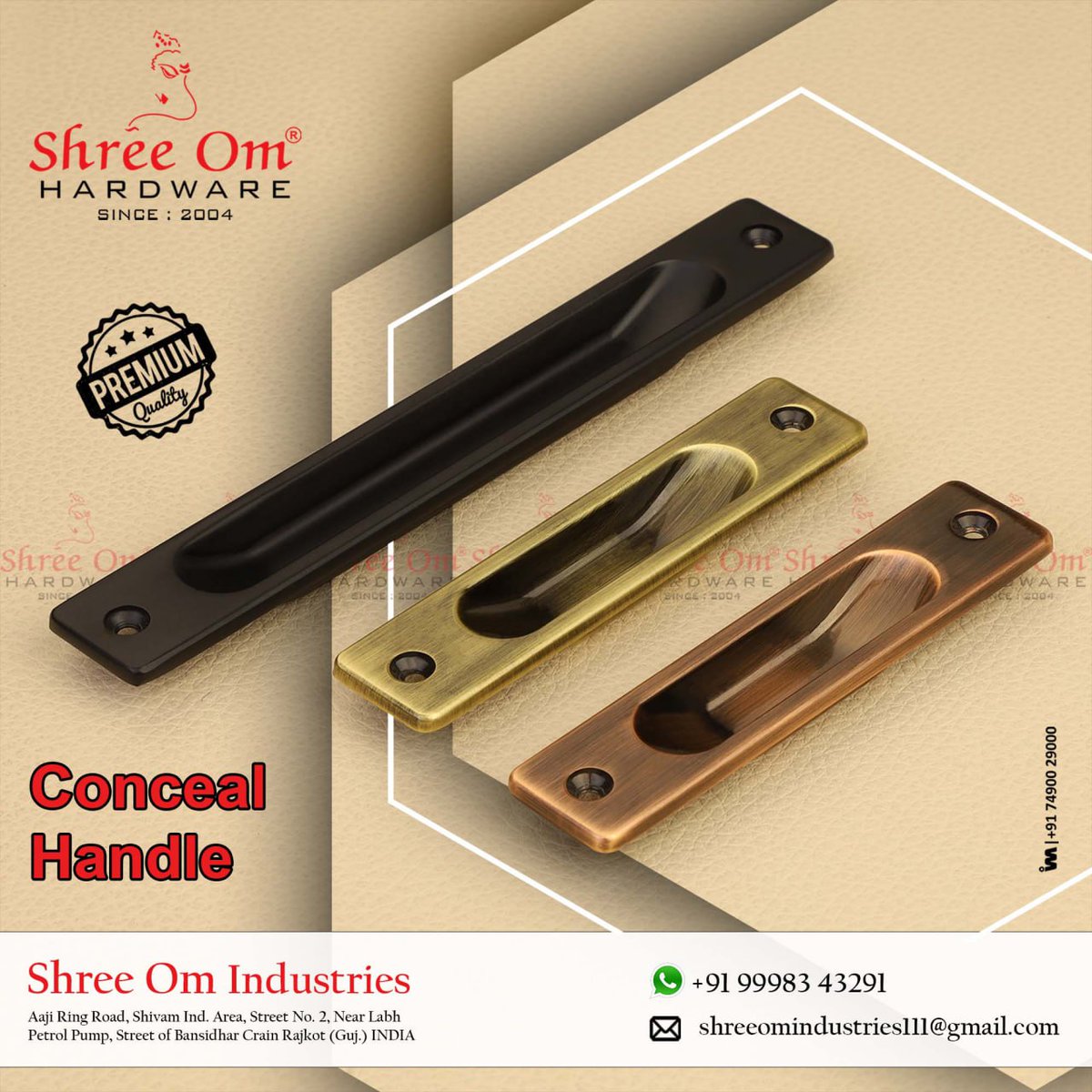 ibais_hardware's tweet photo. Shree Om Industries - Rajkot

For enquiry via WhatsApp click: 
https://t.co/c0fvROjIMH

Mr. Alpesh Barasiya- 99983 43291
#khutihardware #towerbolt #kitchenjali #towelrack #curtainbracket #khutihardware #doormagnet #glassstud #sofaleg
.
@IBAISMEDIA https://t.co/e48T6n4uBt