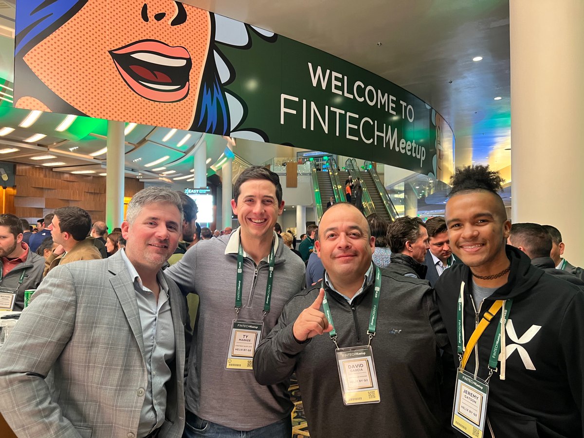 helixbyq2's tweet photo. The Helix by Q2 team is in Vegas and ready for Day 1 of @FintechMeetup tomorrow! 👏 Find us at booth #1508. 📍
Schedule a meeting here ➡ https://t.co/V7ozrMrT1I
#FintechMeetup #MakeFinanceHuman #EmbeddedFinance #EmbeddedFintech #BaaS #PersonalizedBanking https://t.co/K58TrgBU8s