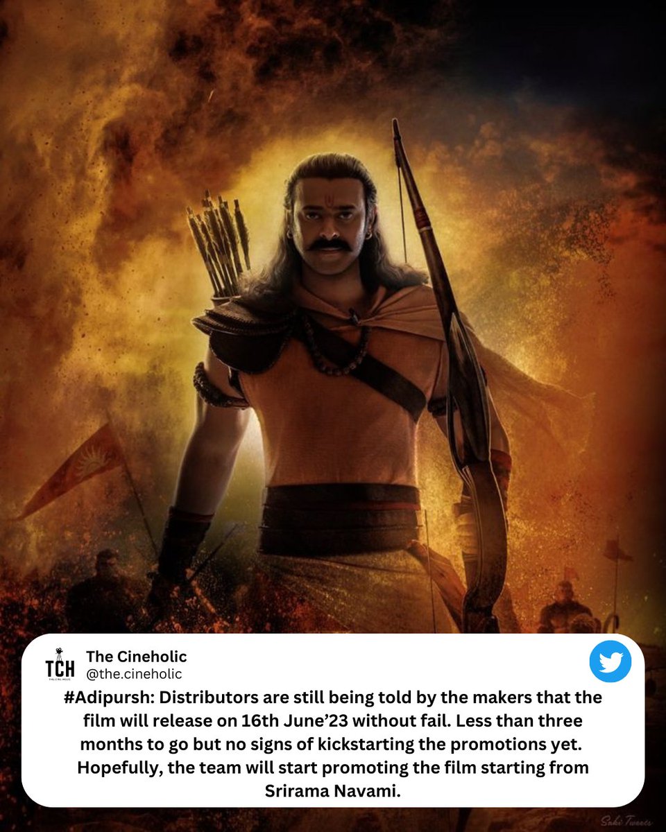 the_cine_holic's tweet photo. Update about #Adipursh
#prabhas #prabhasfans #prabhasraju #prabhasrajuuppalapati #darlingprabhas #saaho #prabhasdarling #baahubali #actorprabhas #tollywood #rebelstarprabhas #bahubali #prabhasfemalefans #raju #instaprabhas #radheshyam #bollywood #prabhasanushka #darling https://t.co/iTl89XypPc