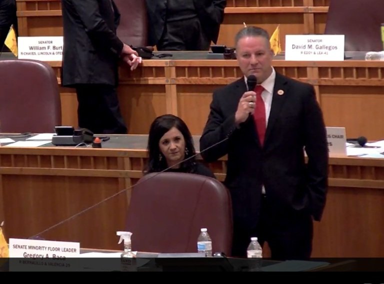 "I want to thank God, for blessing us with health, life, and these positions of honor. Thank you. I will forever be humbled by it." Final of 60 day legislative session. So proud of this man. Love him, honored to share him with this state.  #bacaforsenatenm   #nmsenaterepublicans