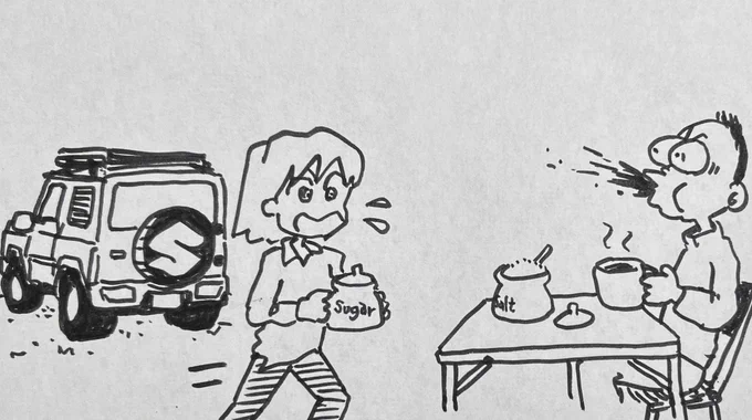 #私の絵ってどんな味がしそうですか
昨日、塩と砂糖を間違えるという漫画みたいなドジっ子をやりました。 