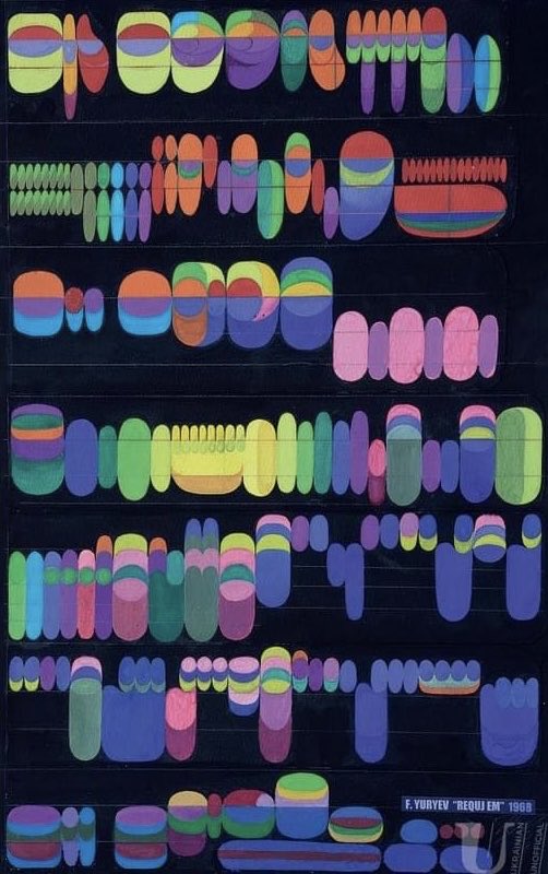 ADASpota's tweet photo. Contemporary Ukrainian artist, architect and composer Florian Yuriev.

Color Requiem, 1968 https://t.co/WJeCp26gAQ
