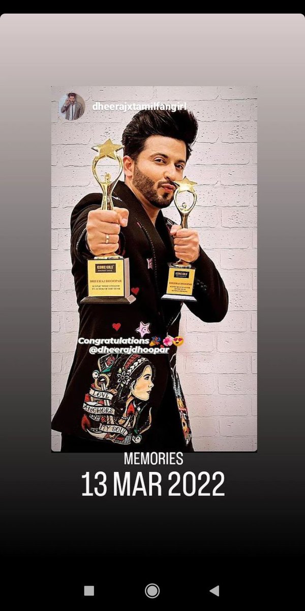 Throwback of #IconicGoldAwards2022 #dheerajdhoopar #besttvactor #KundaliBhagya #dd #dheerajxfangirl #like #dheerajxtamilfangirl