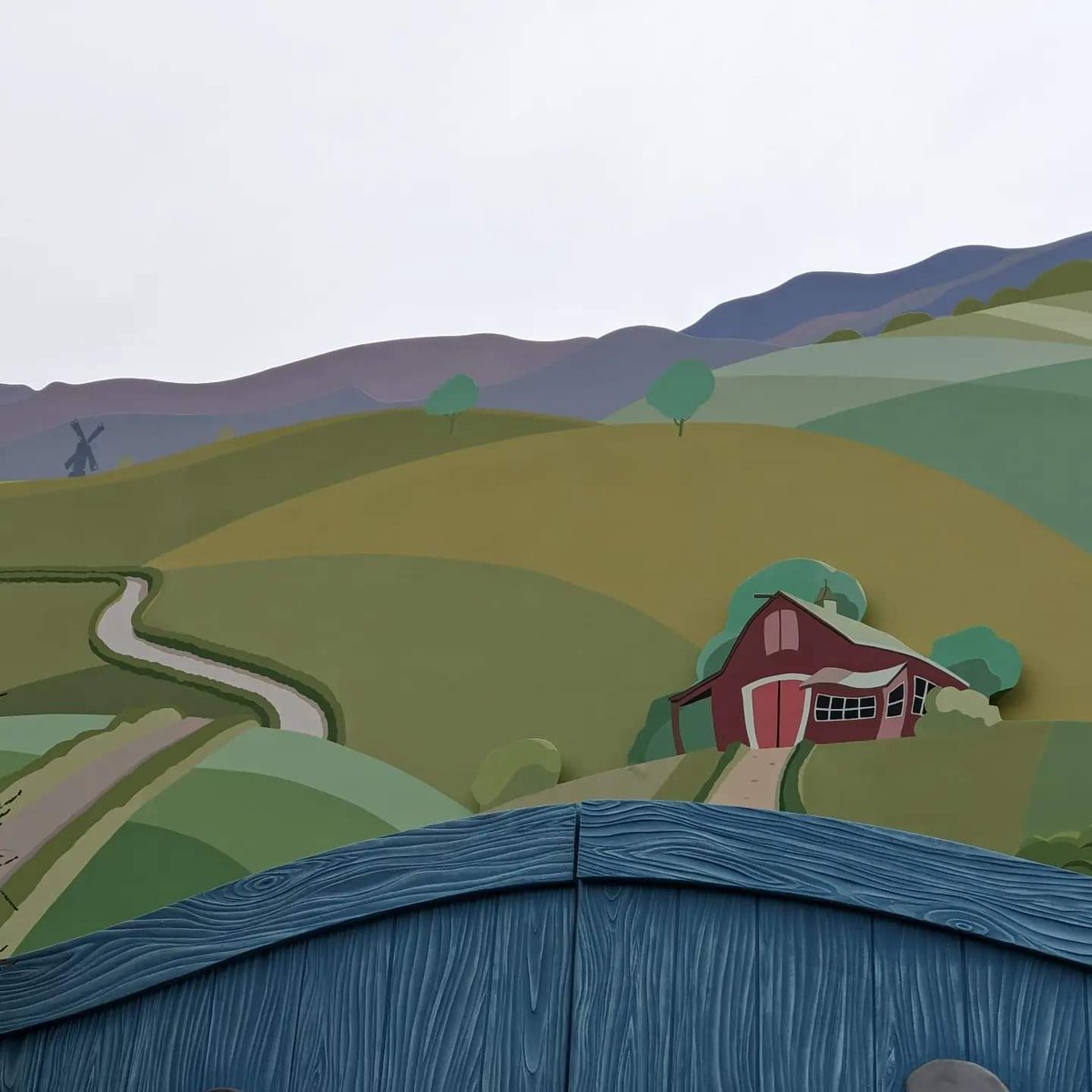 cstephens2's tweet photo. With #Toontown fully open, it's easier to see #WaltsBarn and the windmill from #TheOldMill in the hills. #Disneyland #magicisback #magicishere https://t.co/wrldiLnwzY