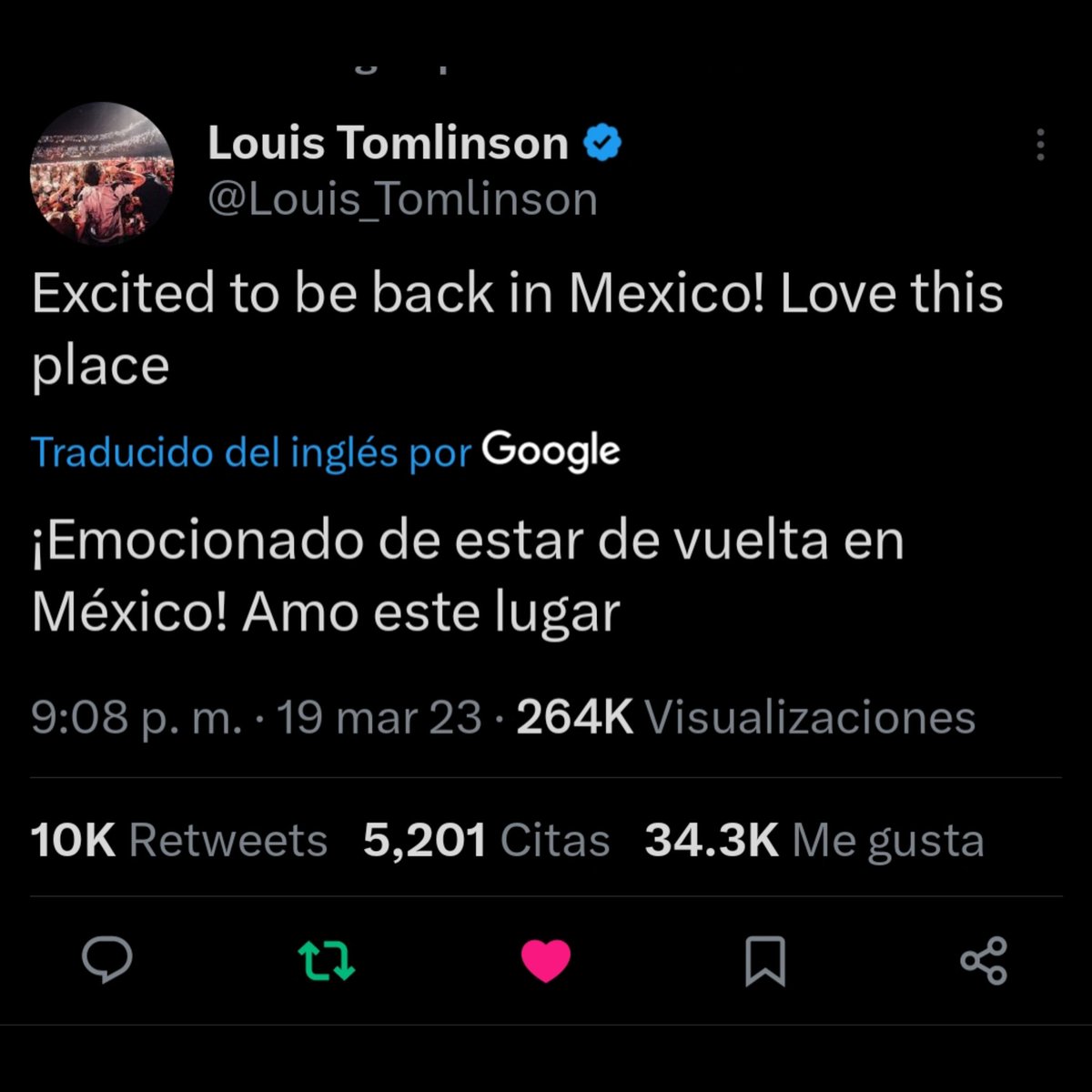 speaknow_louis's tweet photo. "this is the best         "excited to be
place in the                 back in Mexico
fucking world"           love this place"

louis tomlinson        louis tomlinson 
          2022                            2023 https://t.co/Yw4QuRe6V7