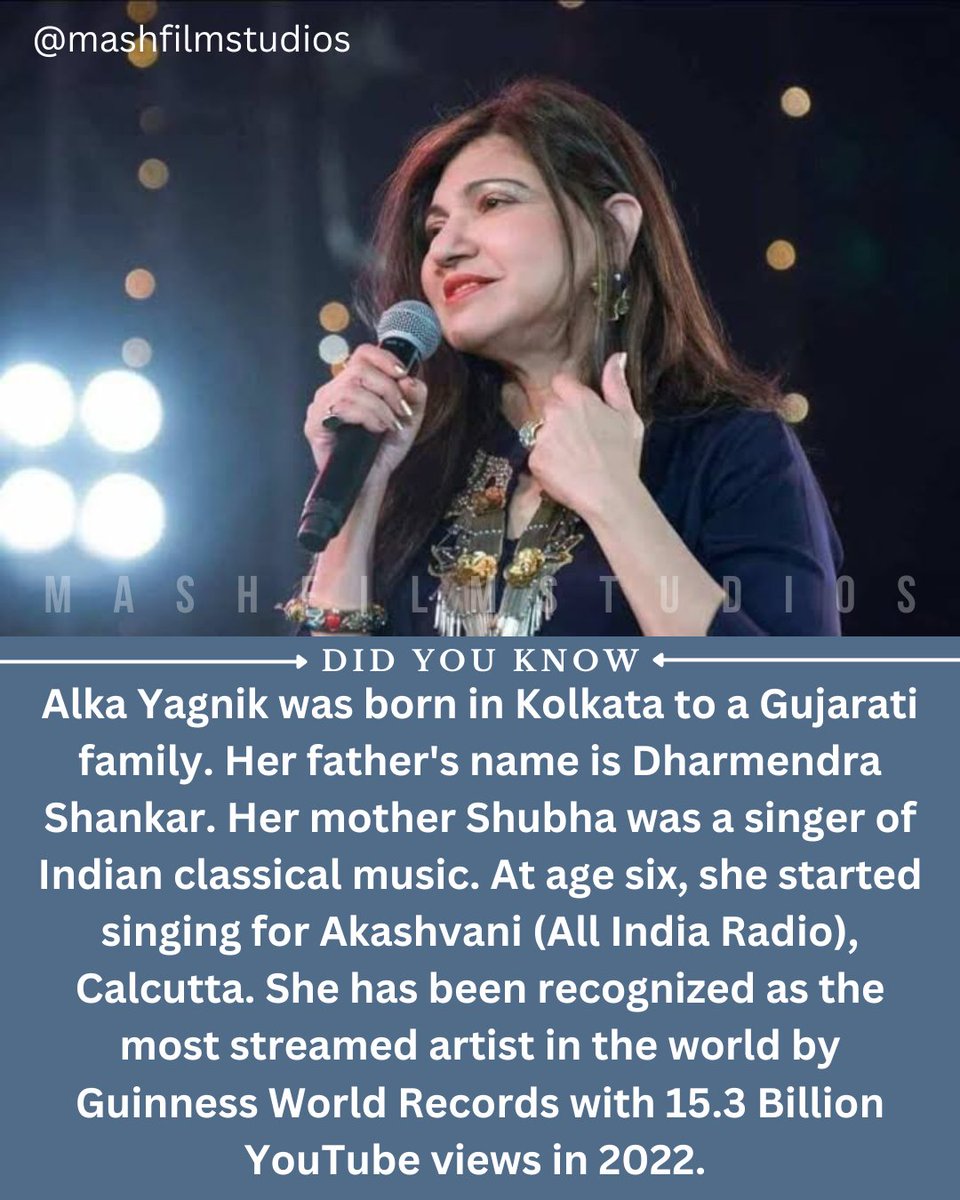 Happy birthday #alkayagnik
For interesting facts about Indian cinema.
Do follow us @mashfilmstudios 

#alkayagnik #kumarsanu #uditnarayan #90ssongs #romantichindisong #hindisongs #sadabahargaane #happybirthday #mashfilmstudios