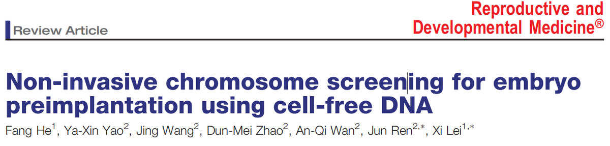 Full article: 【金山文档】 3
kdocs.cn/l/cgOOmVBcke4x
In this article, we aimed to comprehensively summarize how researchers use embryonic cfDNA to conduct niPGT detection. It also systematically reviews the factors affecting the accuracy of the test and its underlying issues