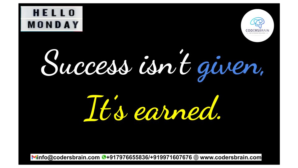 codersbraintech's tweet image. #leadership #success #personalgrowth #believeinyourself #successquotes #motivationalquotes #techcommunity #techcommunities
#staymotivated #motivation #humanresources #itjobs #techjobs #developercommunity
#hrcommunity #mondaymotivation #codersbrain #monday @codersbraintech