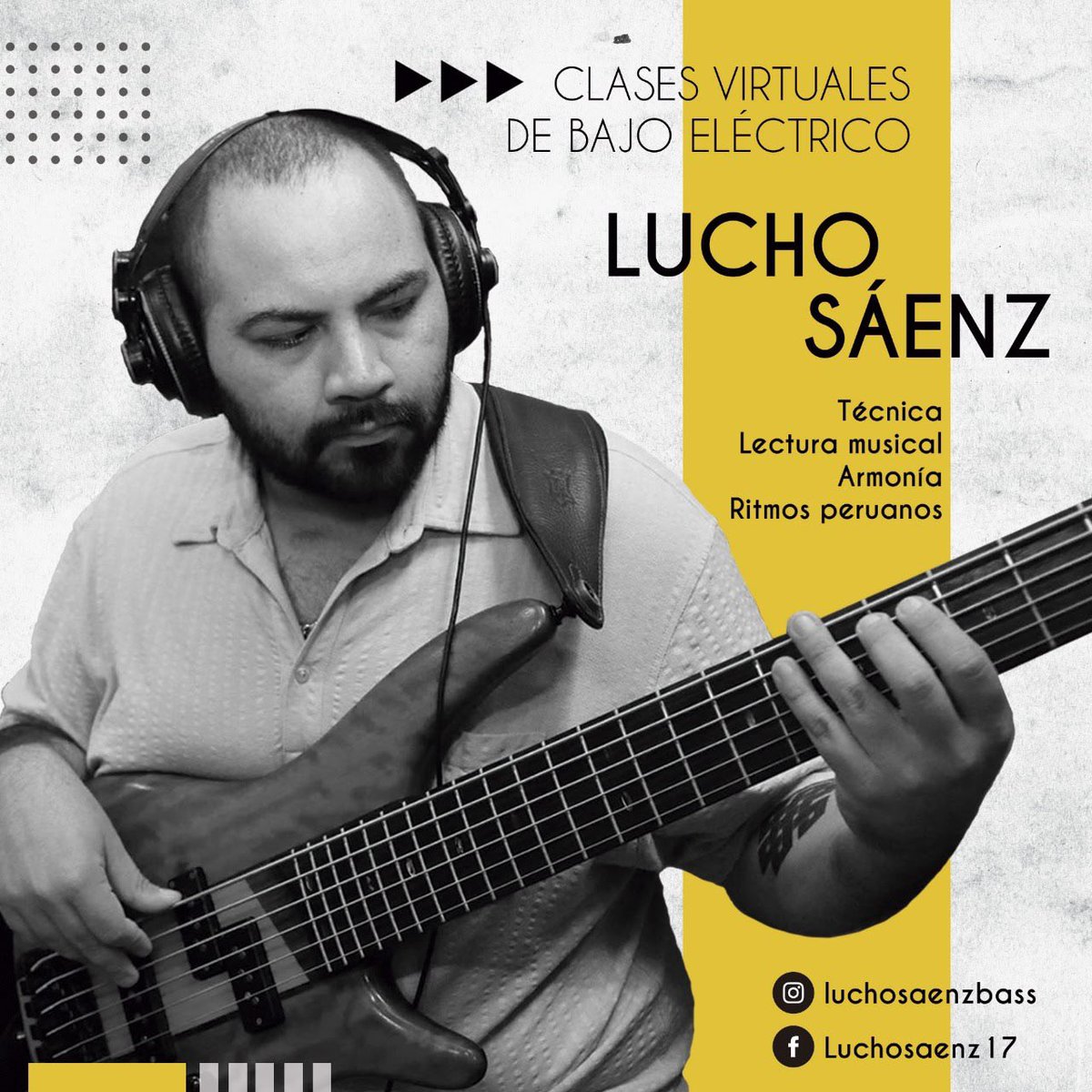 lucheeto's tweet photo. No olviden que aún quedan cupos disponibles para las clases de bajo 😉 (presencial o virtual) https://t.co/5J4SN88dmt